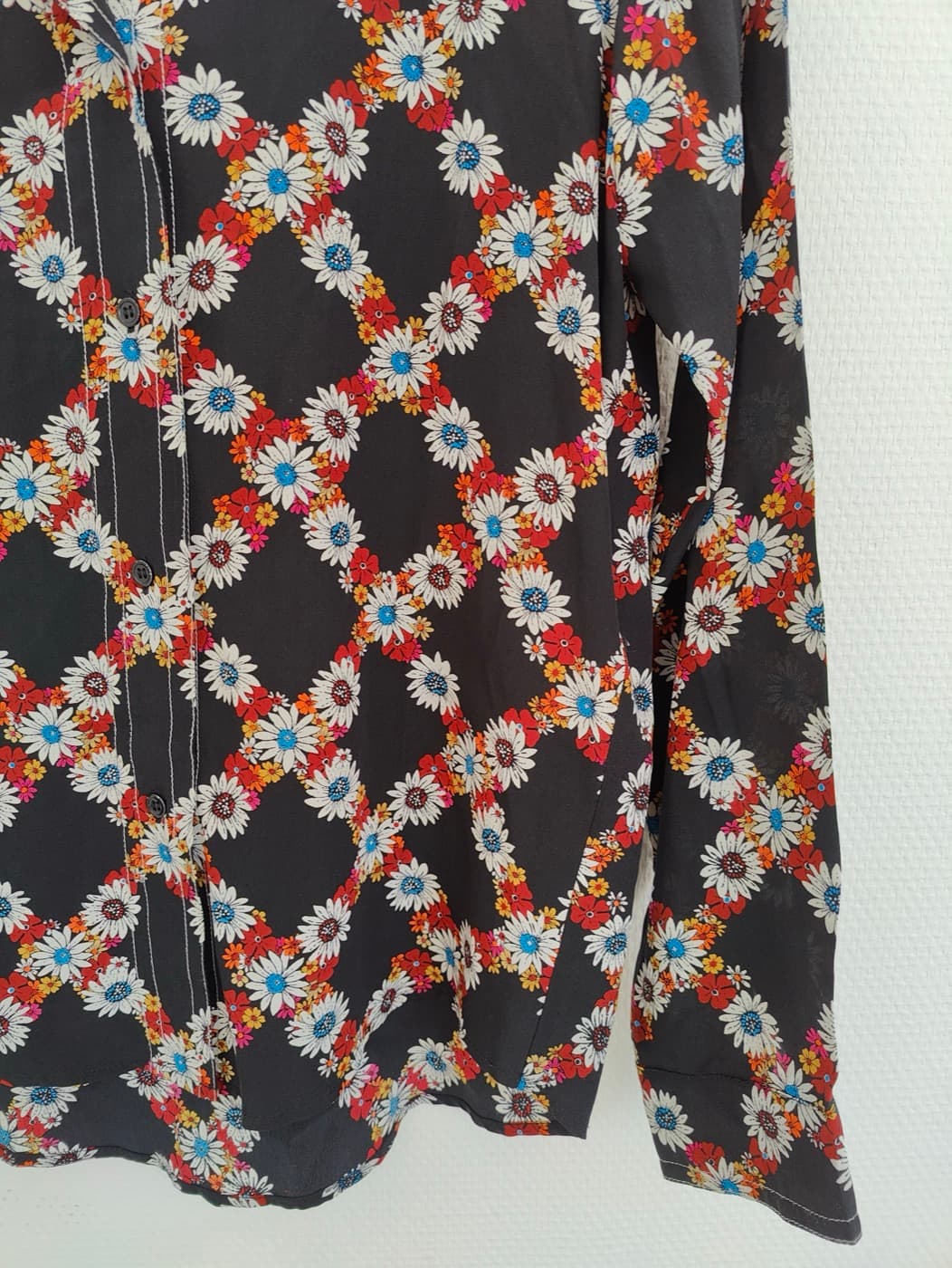 Chemise Sandro en soie imprimé floral – Taille 1 — photo 3