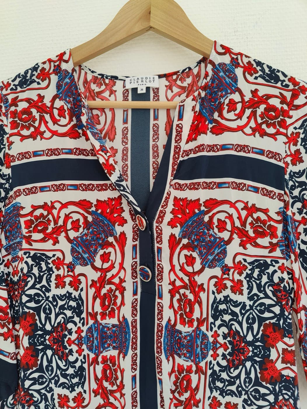 Blouse Claudie Pierlot à imprimé foulard – Taille 36 — photo 2