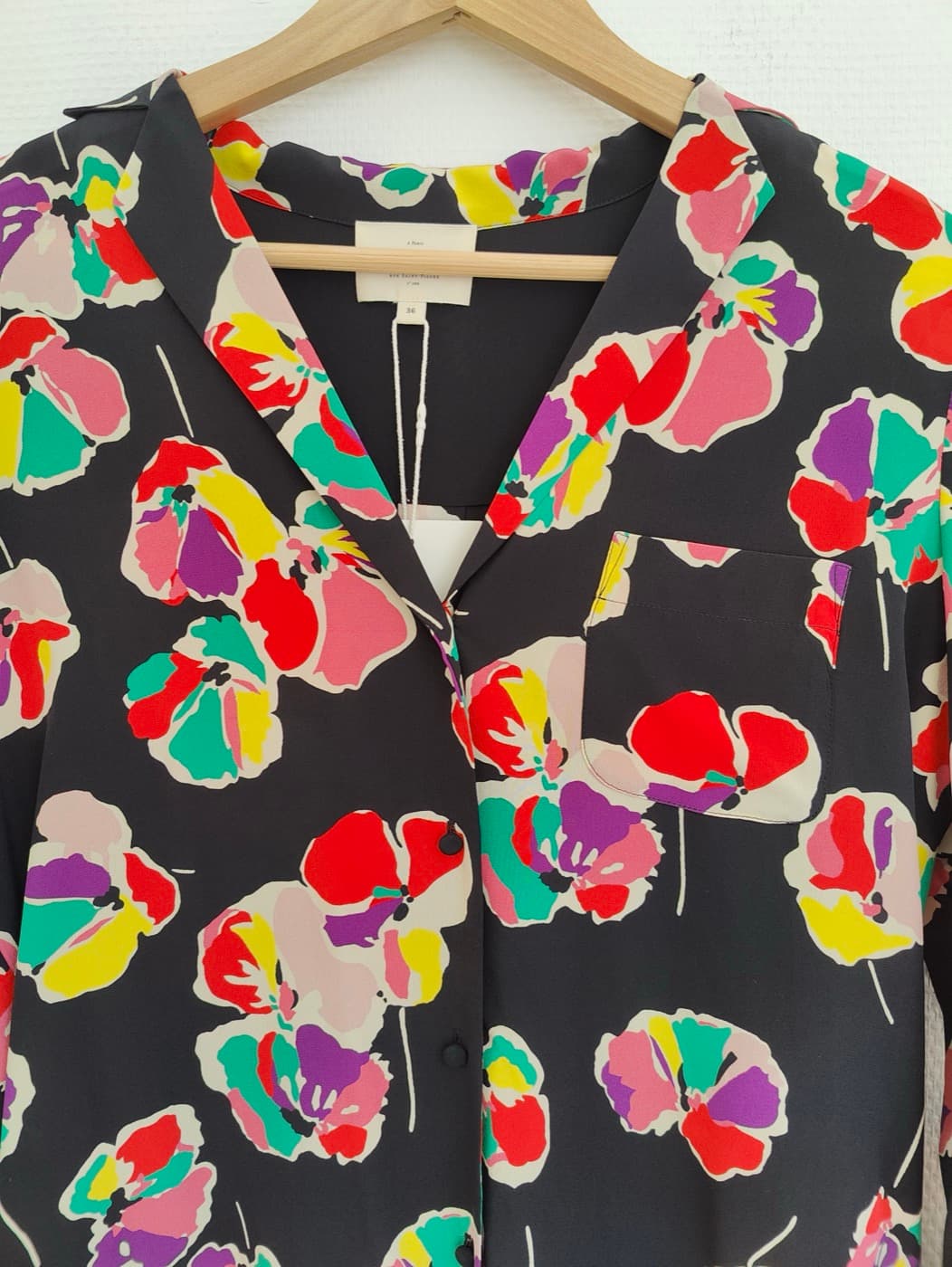 Chemise Sézane en soie imprimée – Taille 36 — photo 2