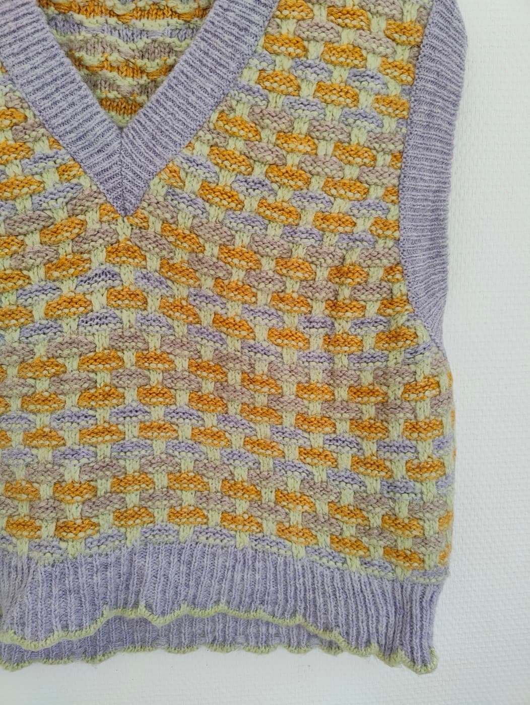 Pull Mango sans manches à motif jacquard – Taille L — photo 3