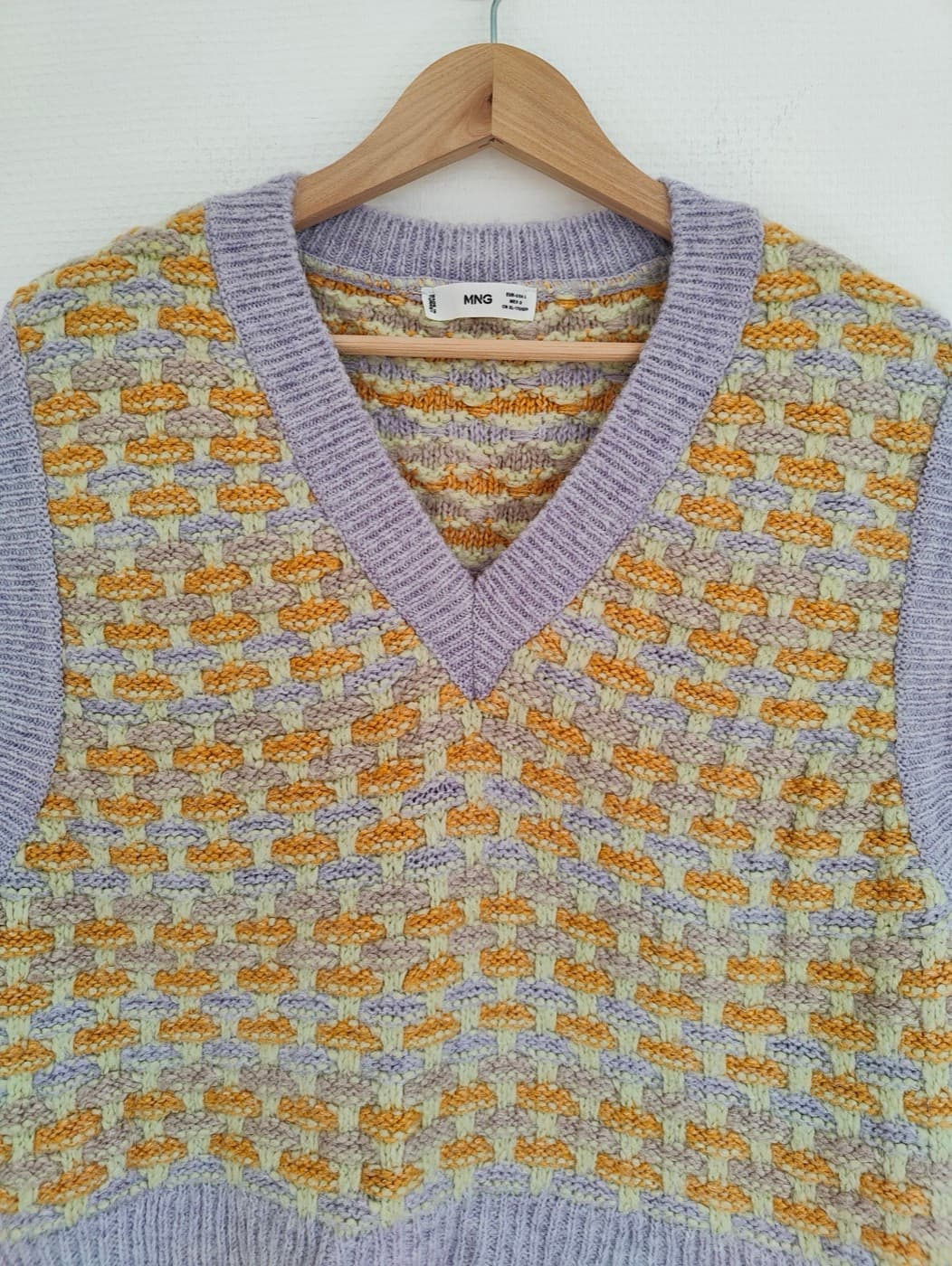 Pull Mango sans manches à motif jacquard – Taille L — photo 2
