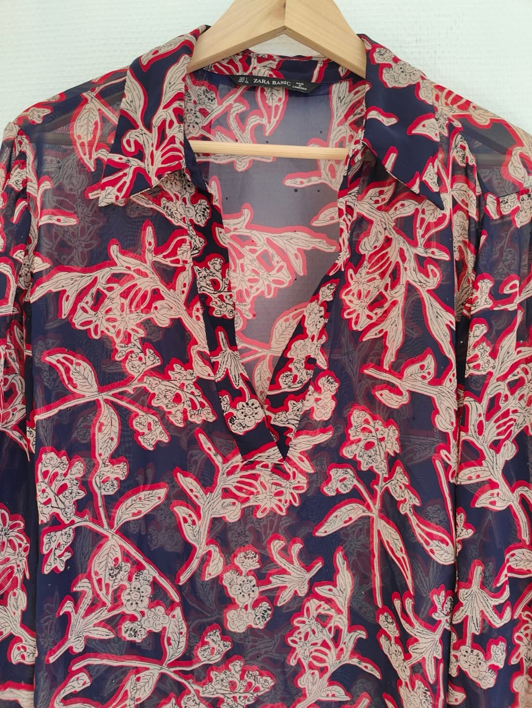 Blouse Zara en voile à imprimé floral – Taille L — photo 2