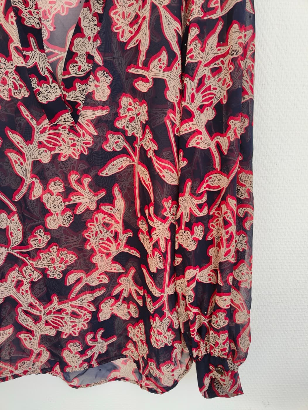 Blouse Zara en voile à imprimé floral – Taille L — photo 3