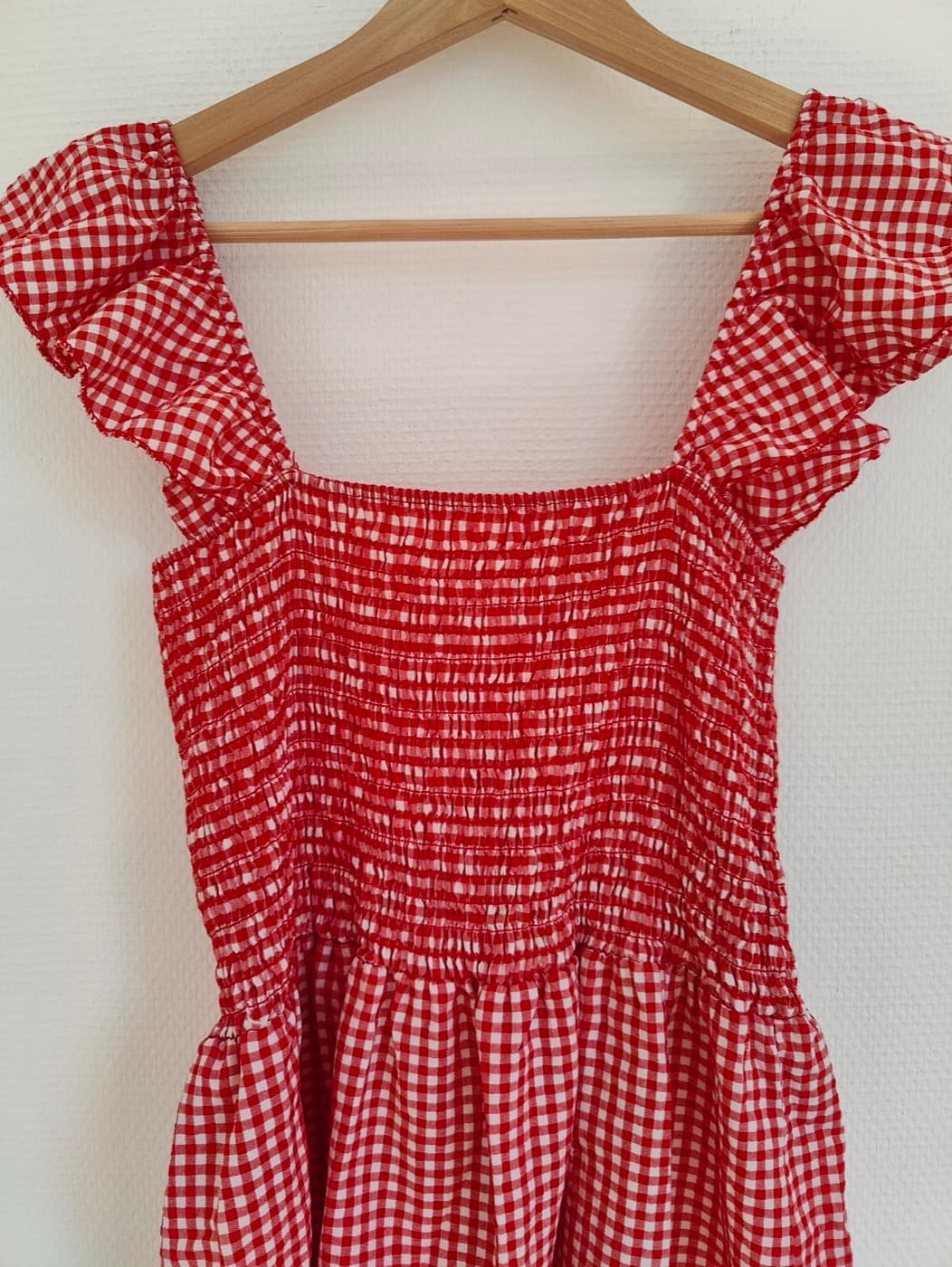 Robe à imprimé vichy rouge – Taille S — photo 2