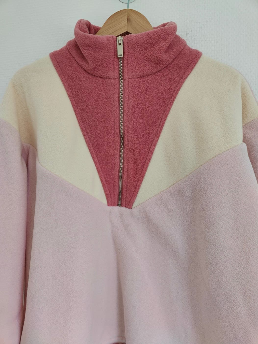 Polaire Sézane colorblock rose – Taille 46 — photo 2