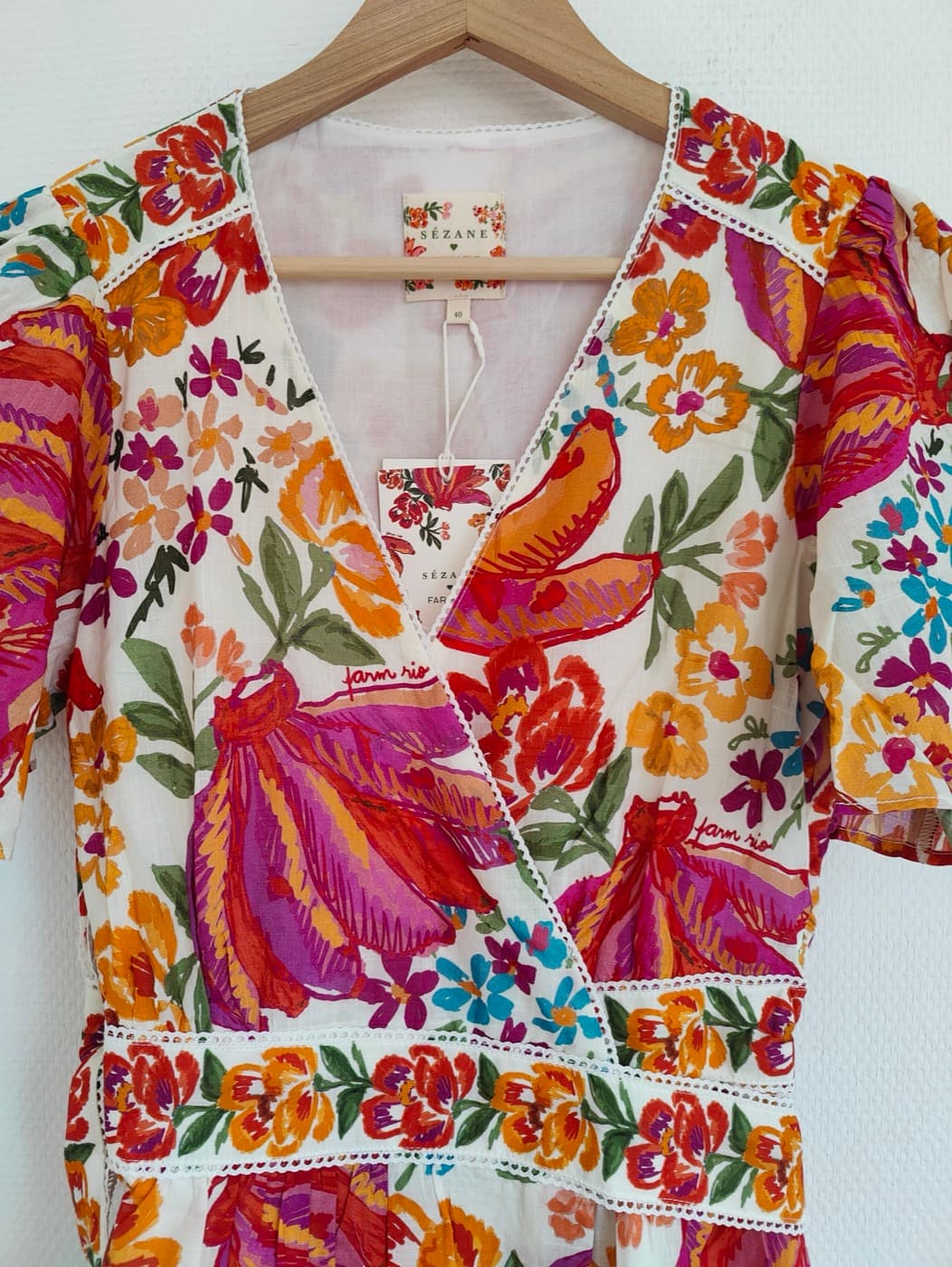 Robe portefeuille Sézane x Farm Rio – Taille 40 — photo 2