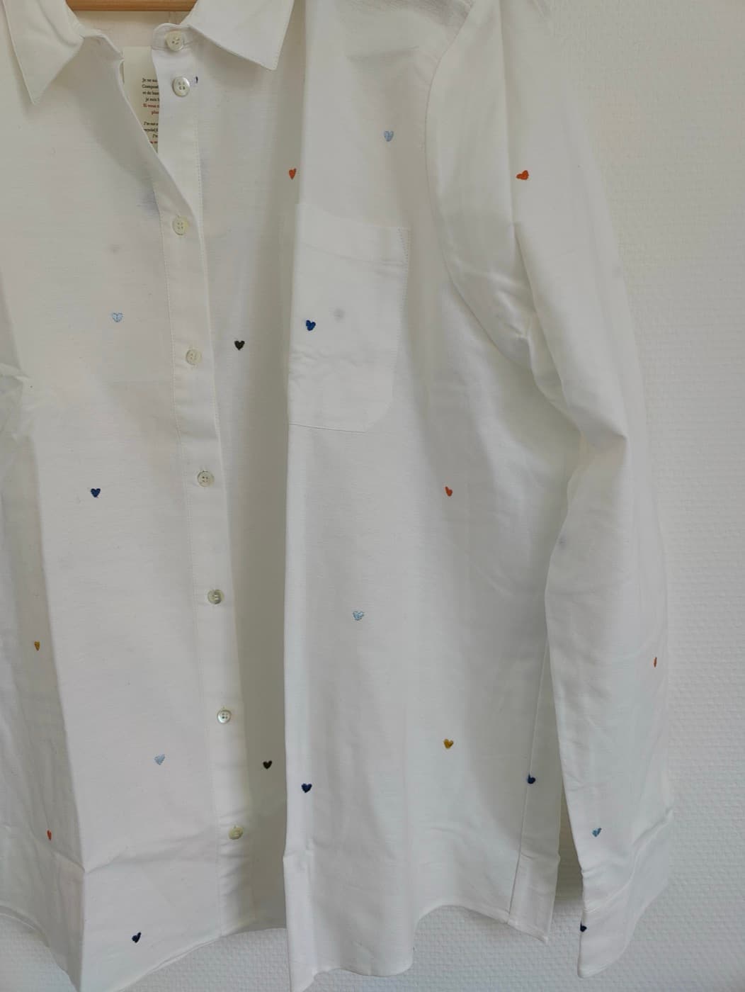 Chemise Sézane à petits cœurs brodés – Taille 46 — photo 3