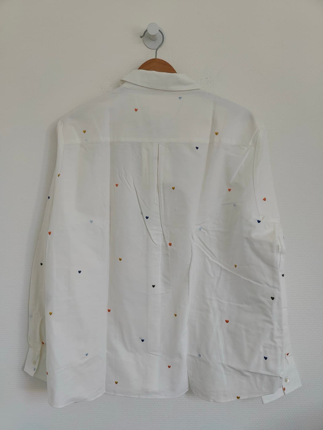 Chemise Sézane à petits cœurs brodés – Taille 46 — photo 4