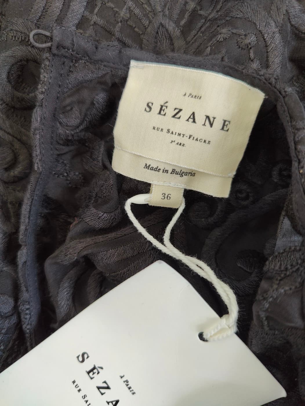 Blouse Sézane en dentelle noire – Taille 36 — photo 4