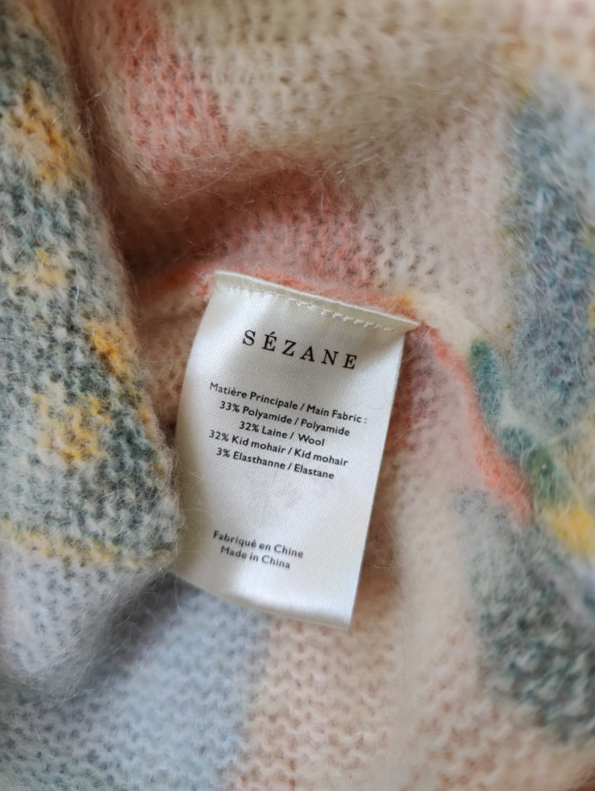 Pull Sézane en mohair à motif géométrique – Taille XXXL — photo 6