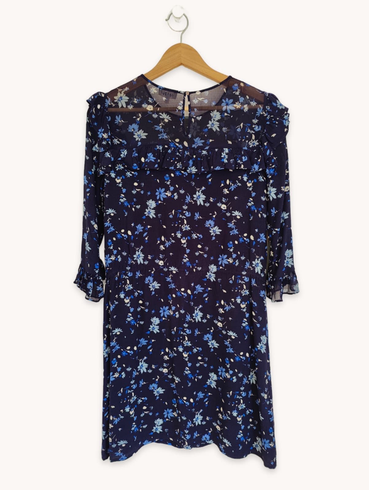 Robe Claudie Pierlot à imprimé floral marine – Taille 36 — photo 3