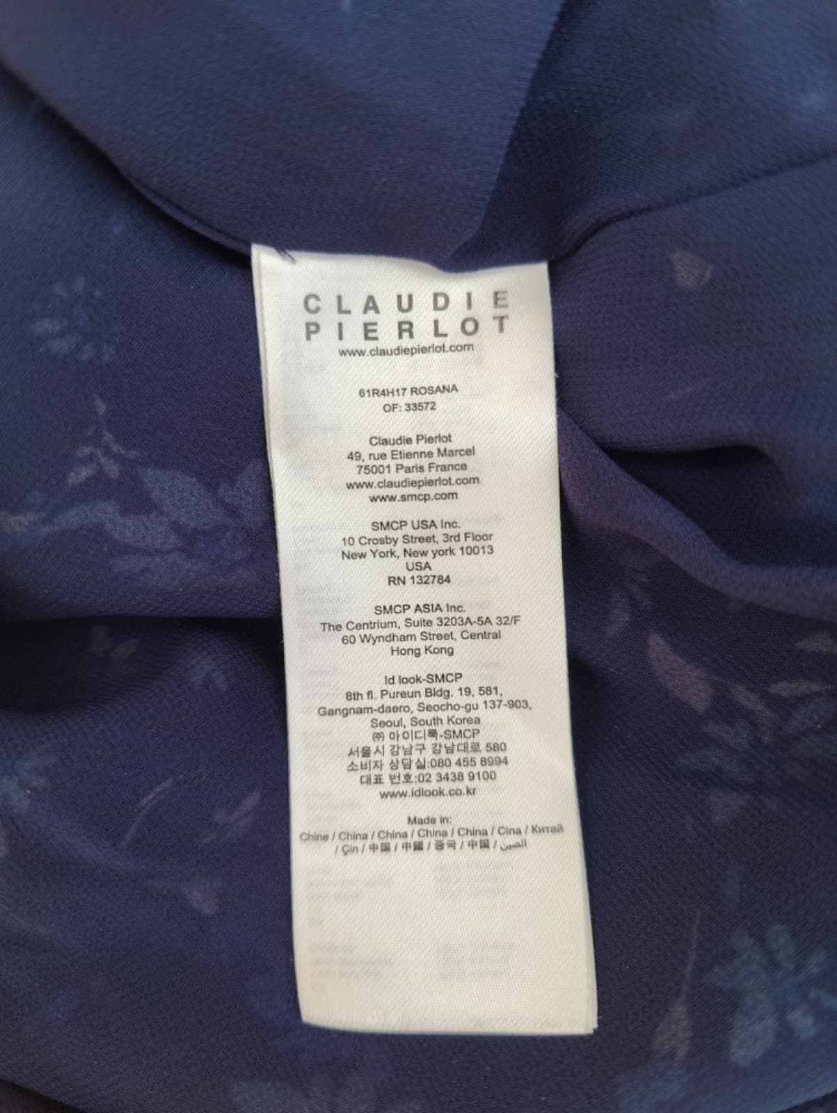 Robe Claudie Pierlot à imprimé floral marine – Taille 36 — photo 5