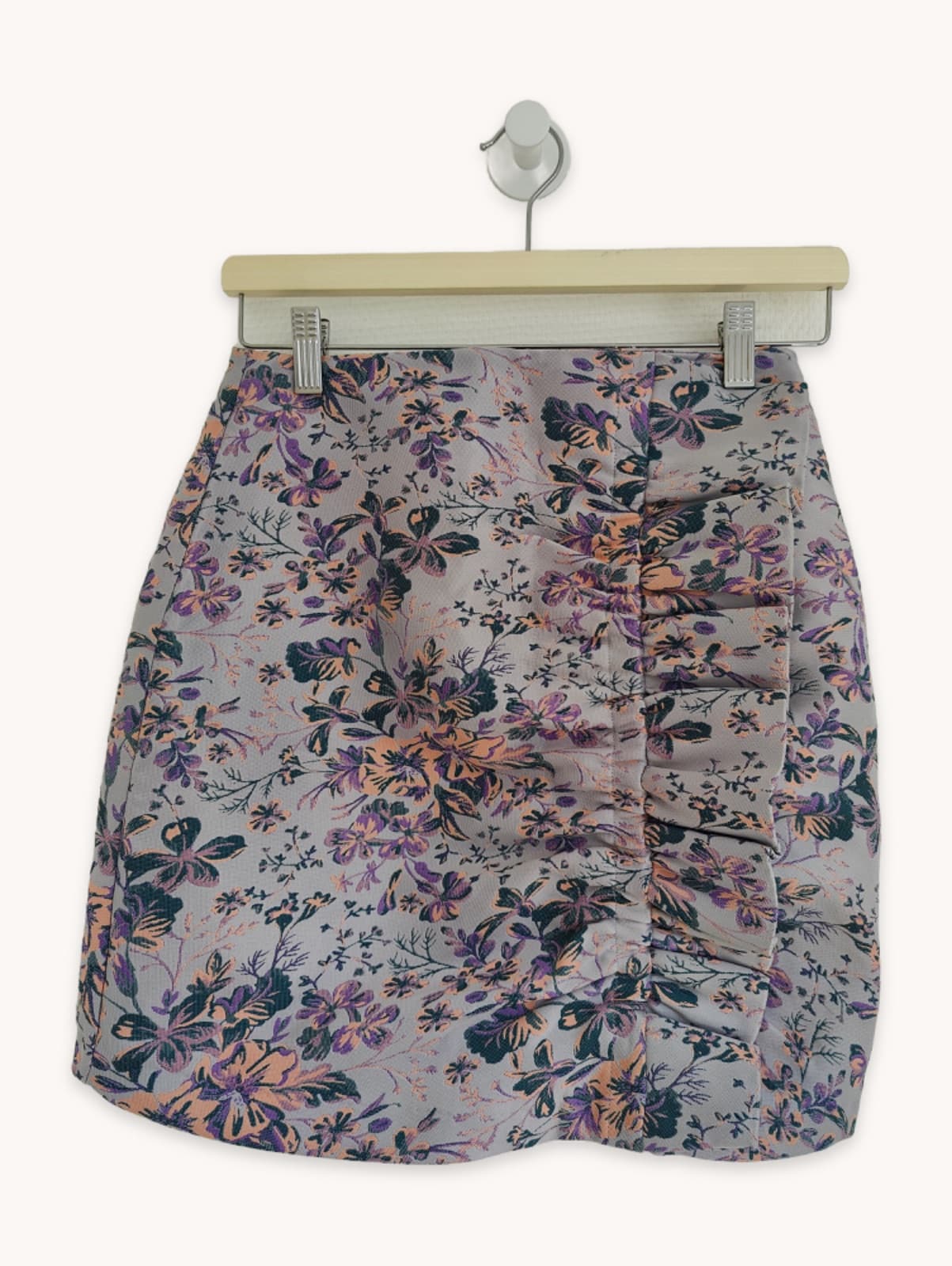 Jupe Zara à imprimé floral jacquard – Taille XS