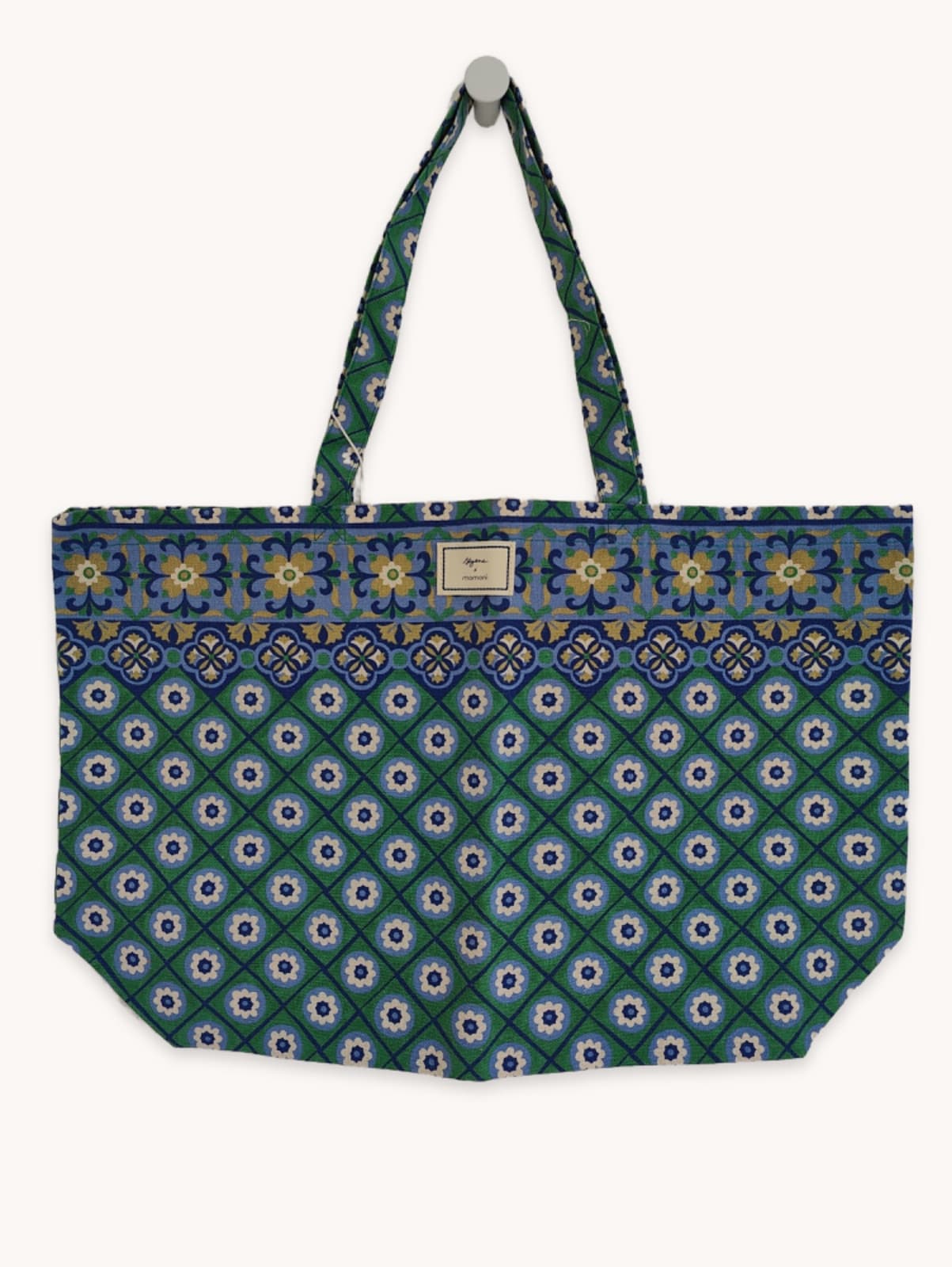 Sac cabas Sézane x Momoni en coton imprimé