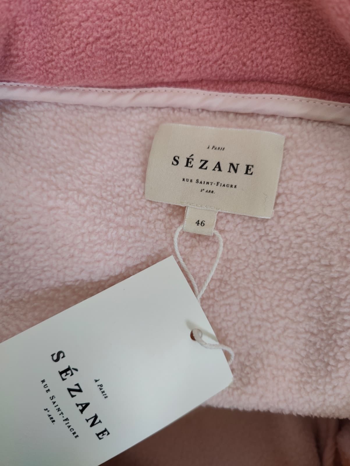 Polaire Sézane colorblock rose – Taille 46 — photo 5