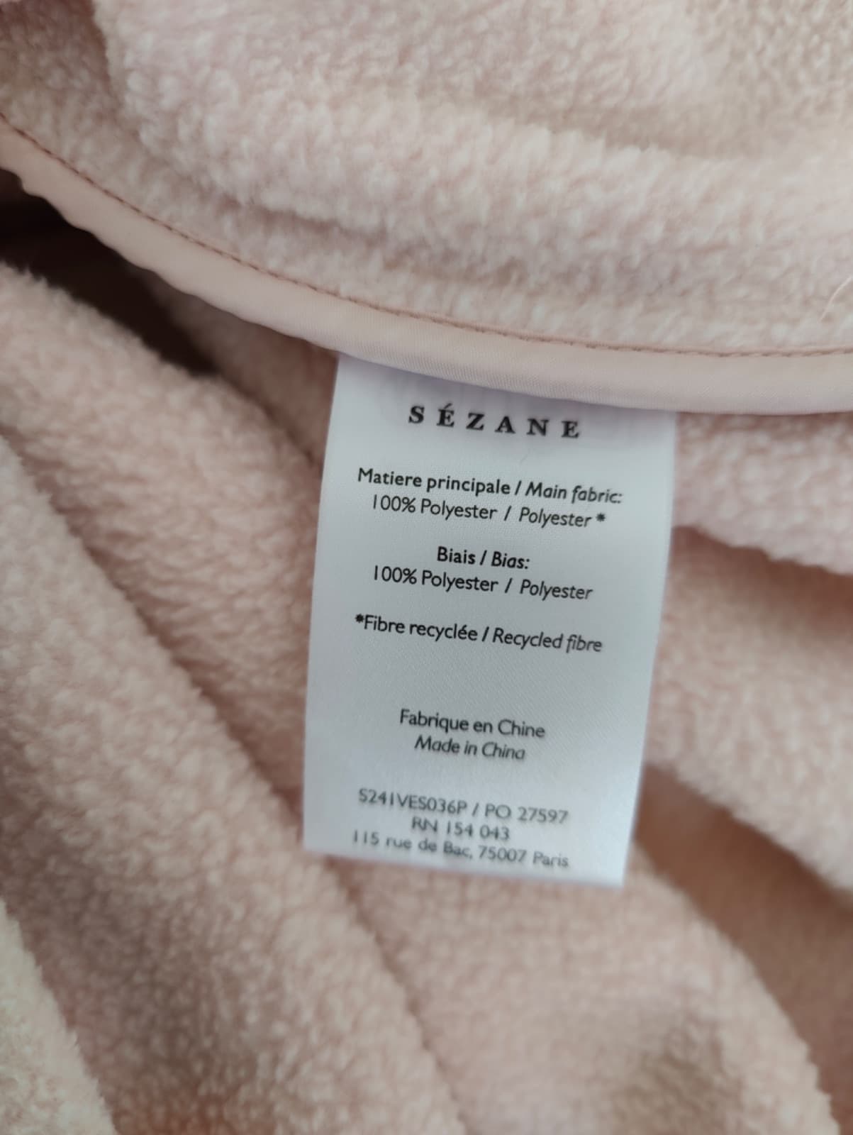 Polaire Sézane colorblock rose – Taille 46 — photo 6