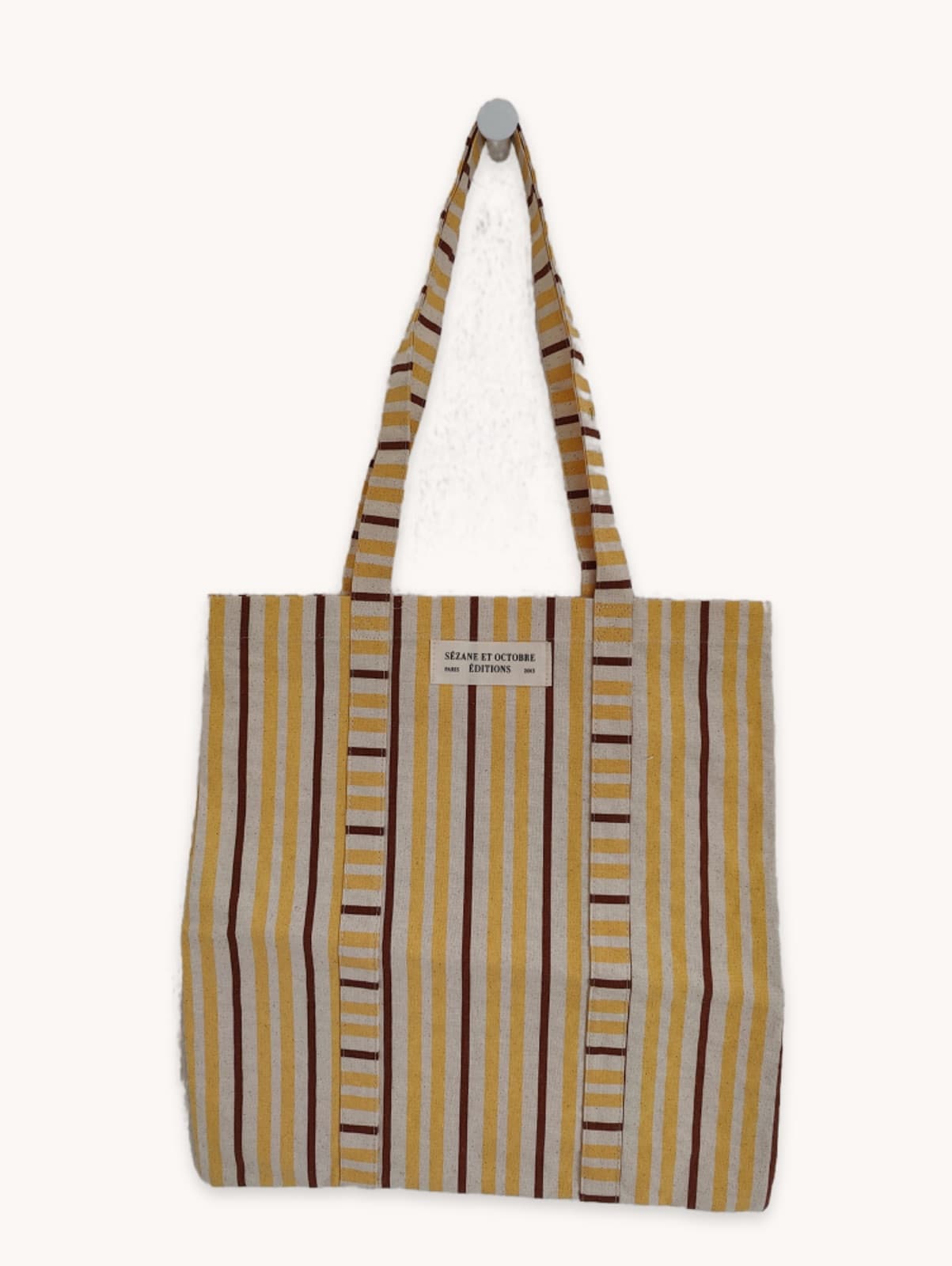 Sac cabas en toile rayée Sézane x Octobre Éditions