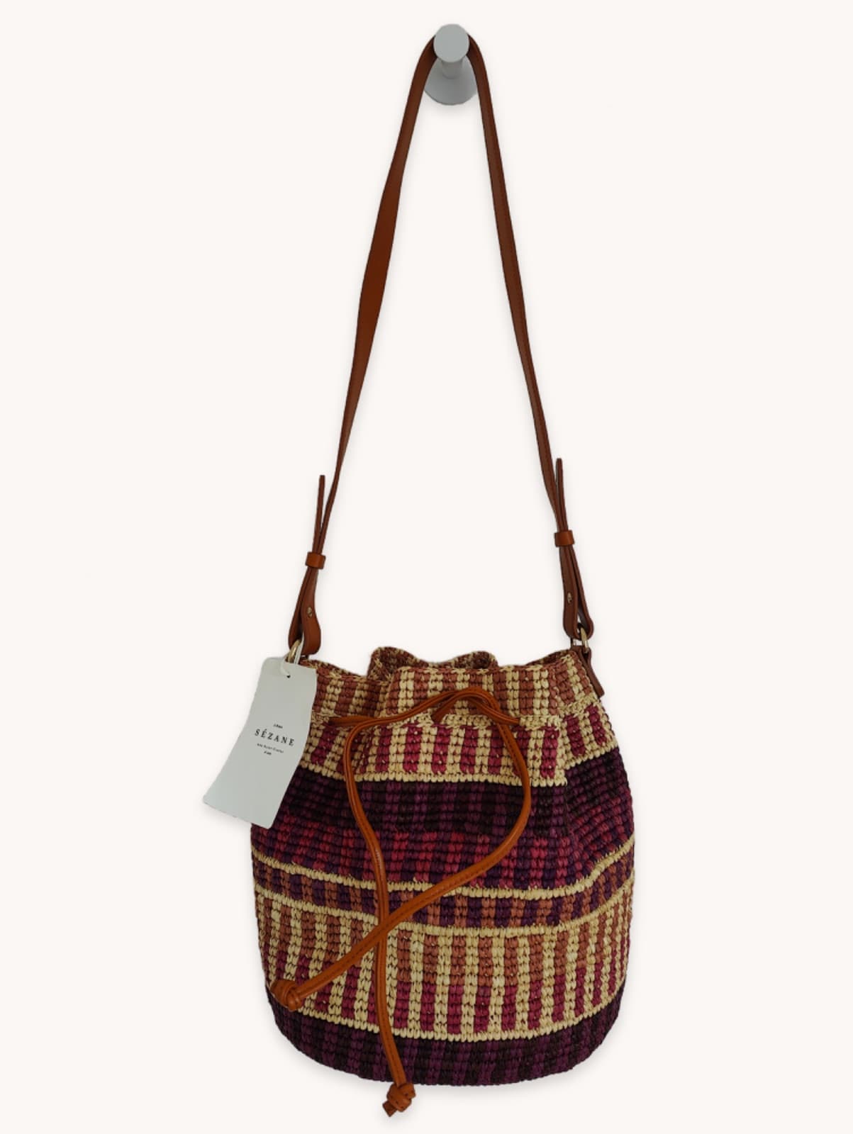 Sac Farrow Sézane tressé multicolore — photo 2