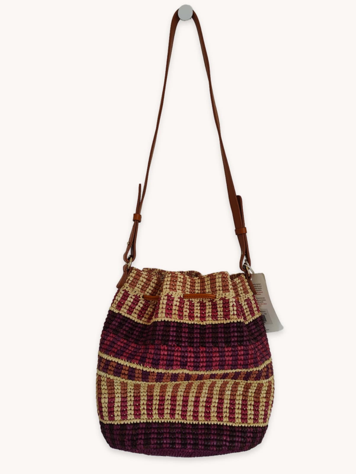 Sac Farrow Sézane tressé multicolore — photo 4