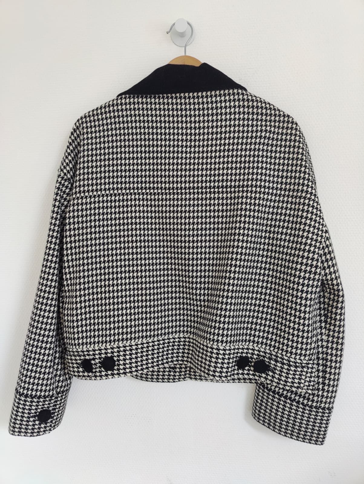 Veste Sézane pied-de-poule noire et écrue — Taille XL — photo 5