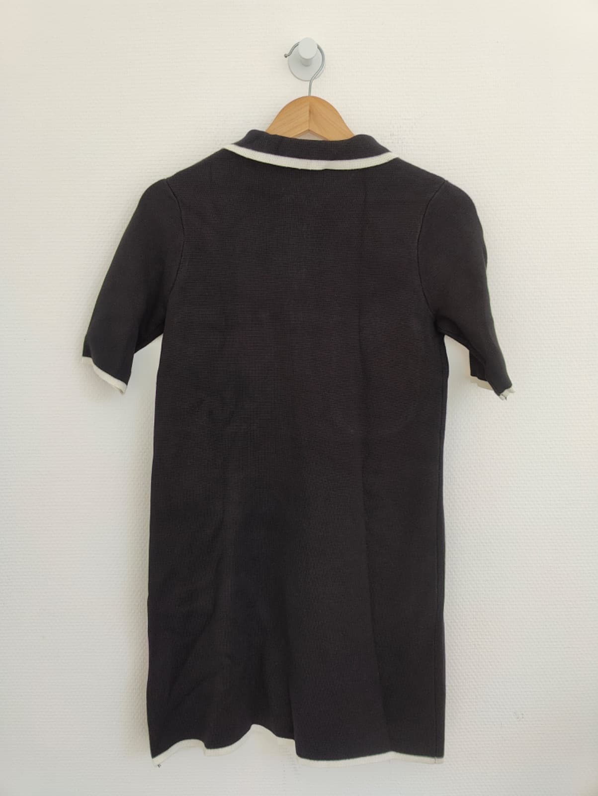 Robe Zara noire en maille à col polo – Taille S — photo 4