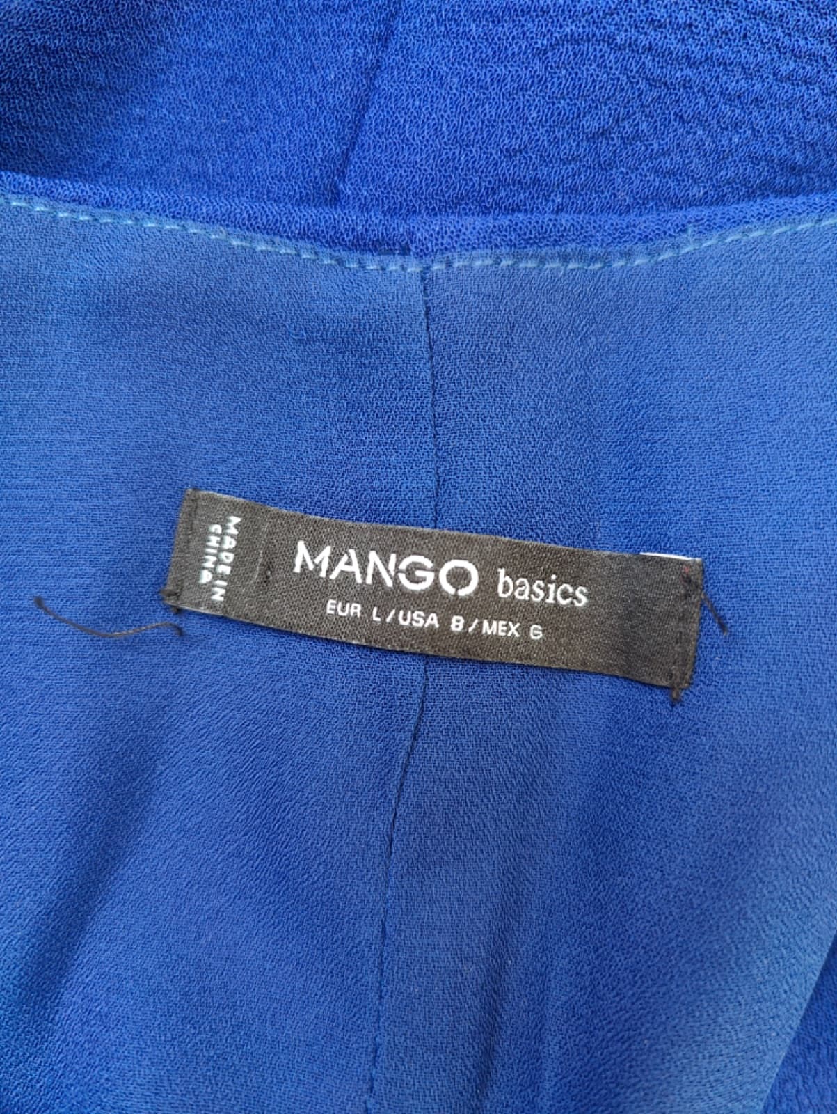 Robe Mango bleu électrique à col V – Taille L — photo 5
