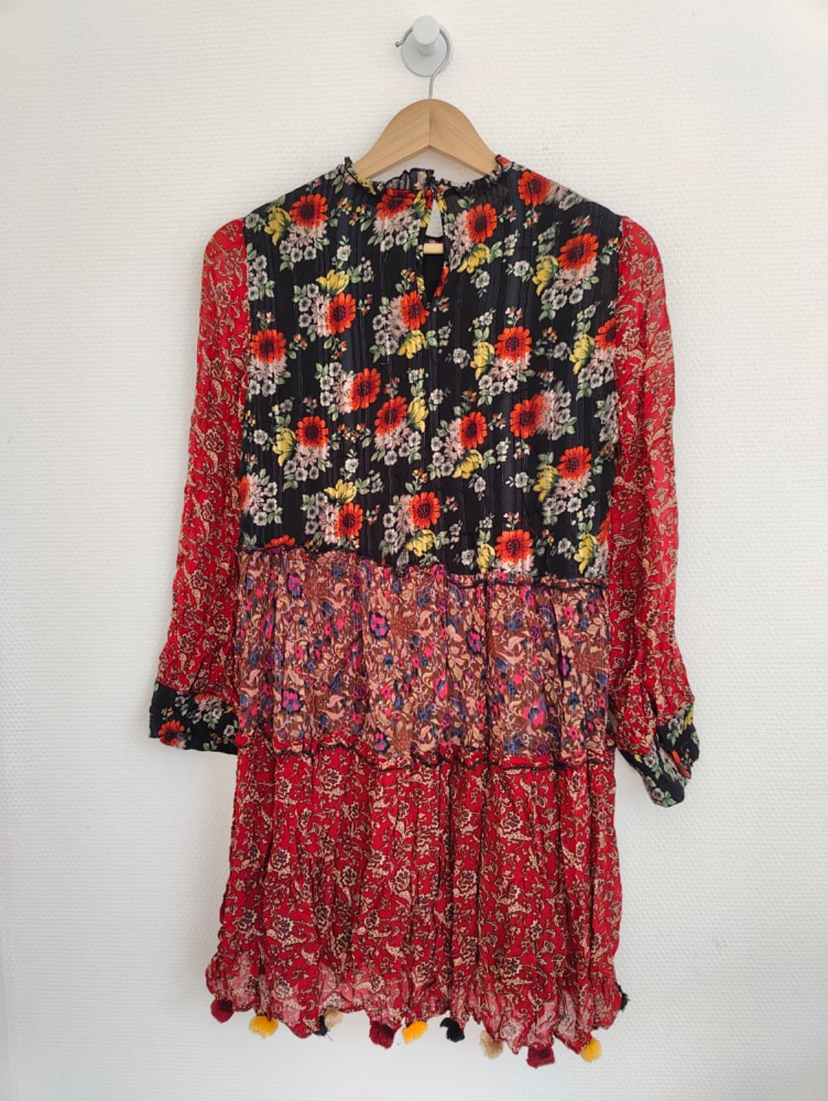 Robe bohème Zara à pompons – Taille L — photo 4