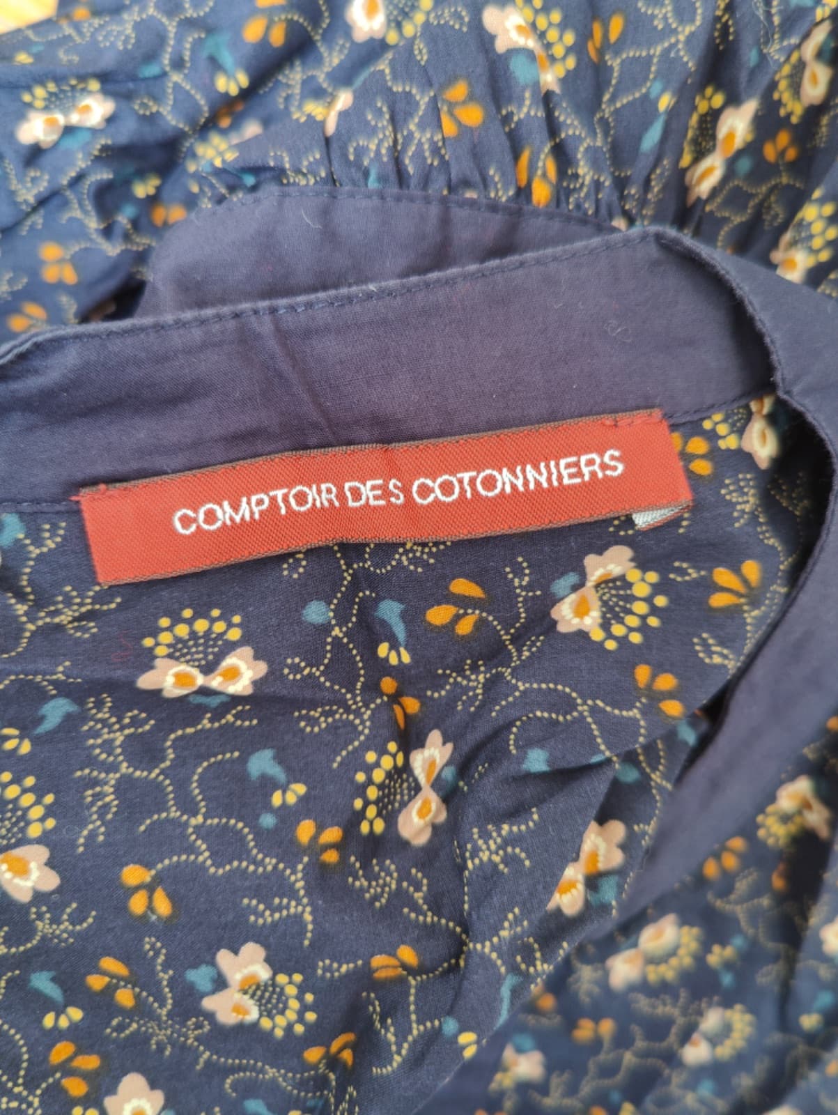 Robe fleurie bleu marine Comptoir des Cotonniers – Taille 40 — photo 3