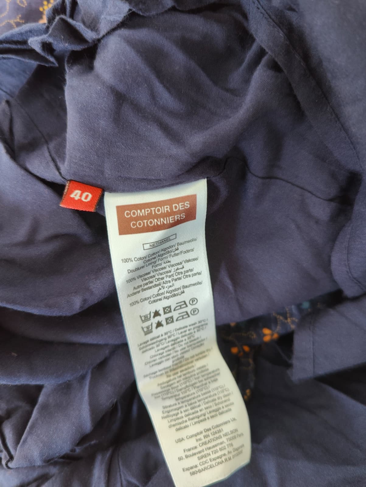 Robe fleurie bleu marine Comptoir des Cotonniers – Taille 40 — photo 4