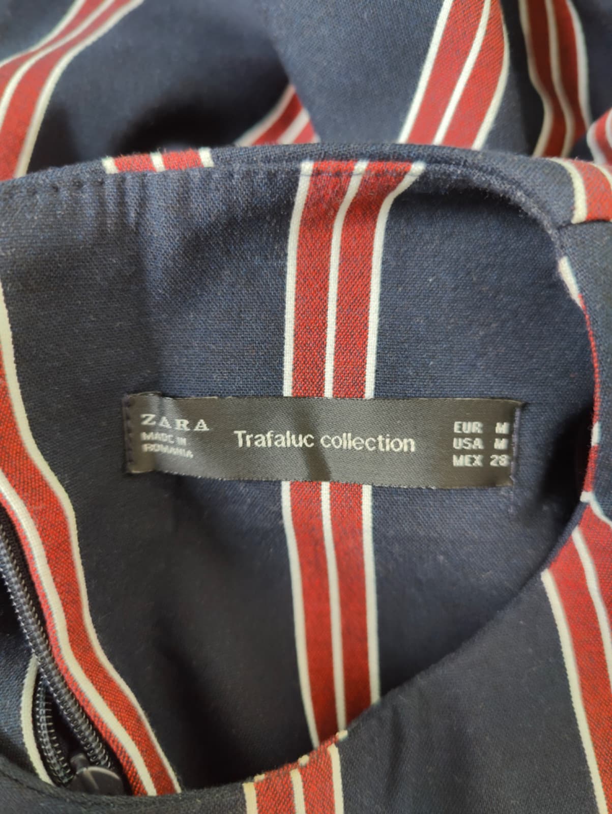 Robe Zara rayée bleu marine et rouge – Taille M — photo 5