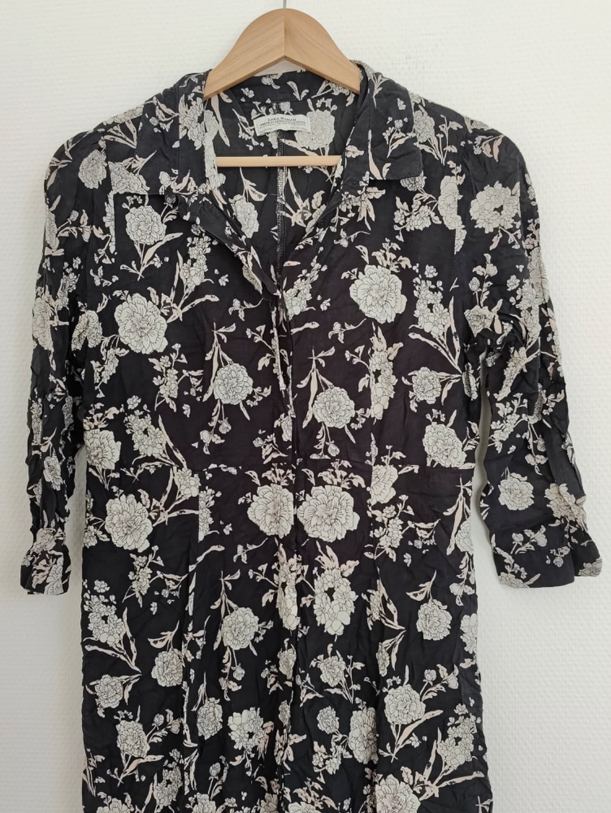 Robe longue Zara fleurie noire – Taille L — photo 3