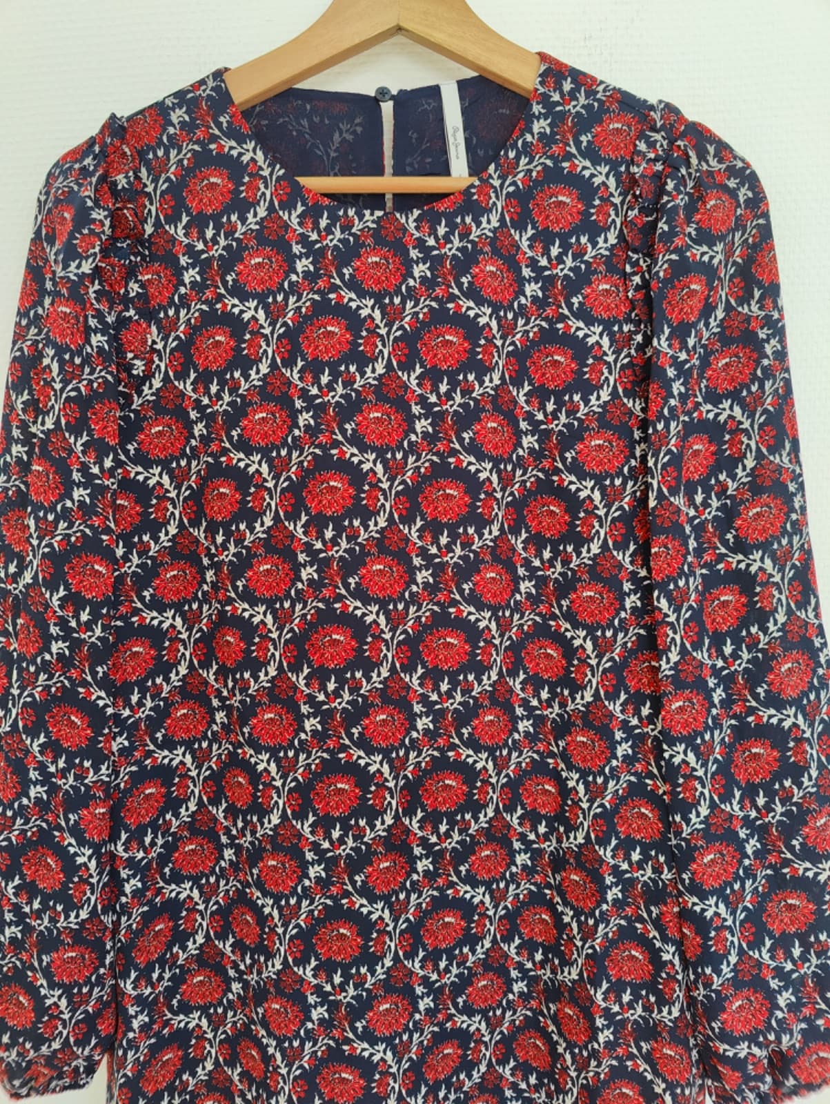 Robe Pepe Jeans fleurie rouge & bleu marine – Taille S — photo 3