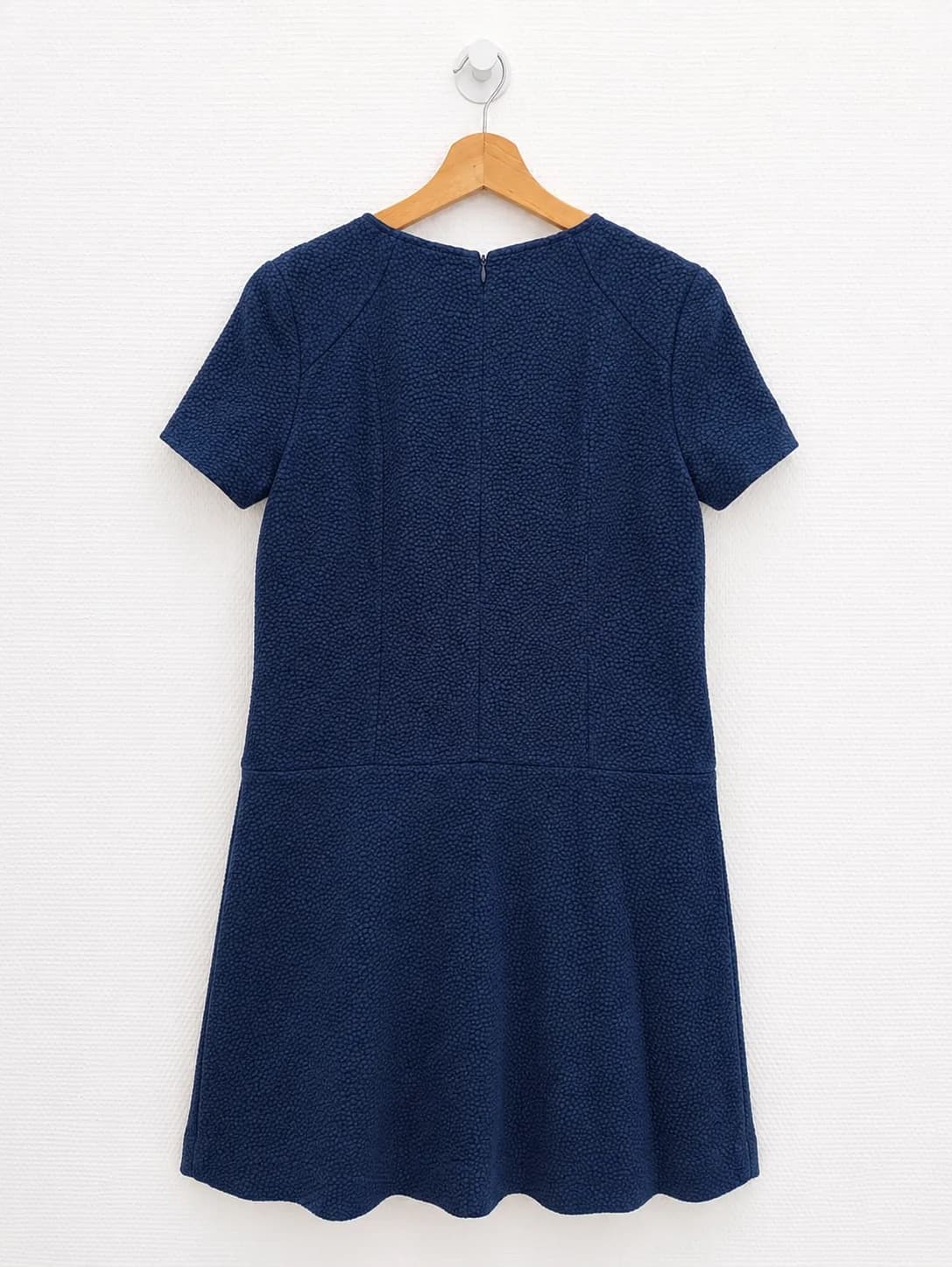 Robe Comptoir des Cotonniers bleu marine texturée – Taille 38 — photo 4