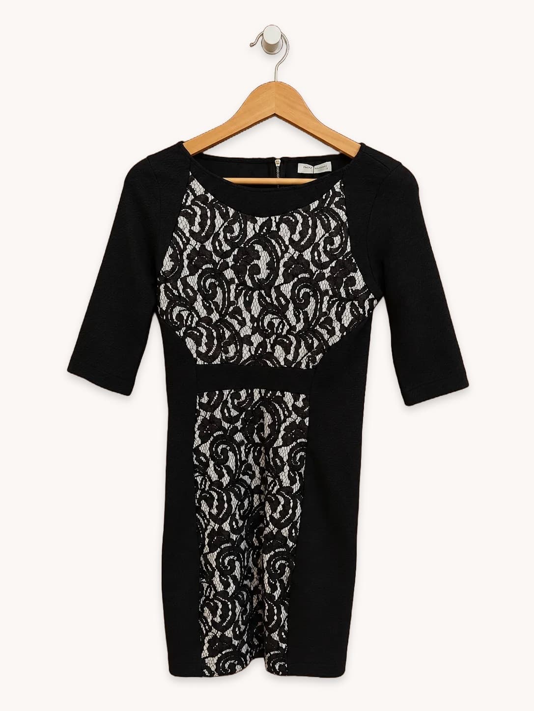Robe Zara noire avec dentelle contrastante – Taille M — photo 2