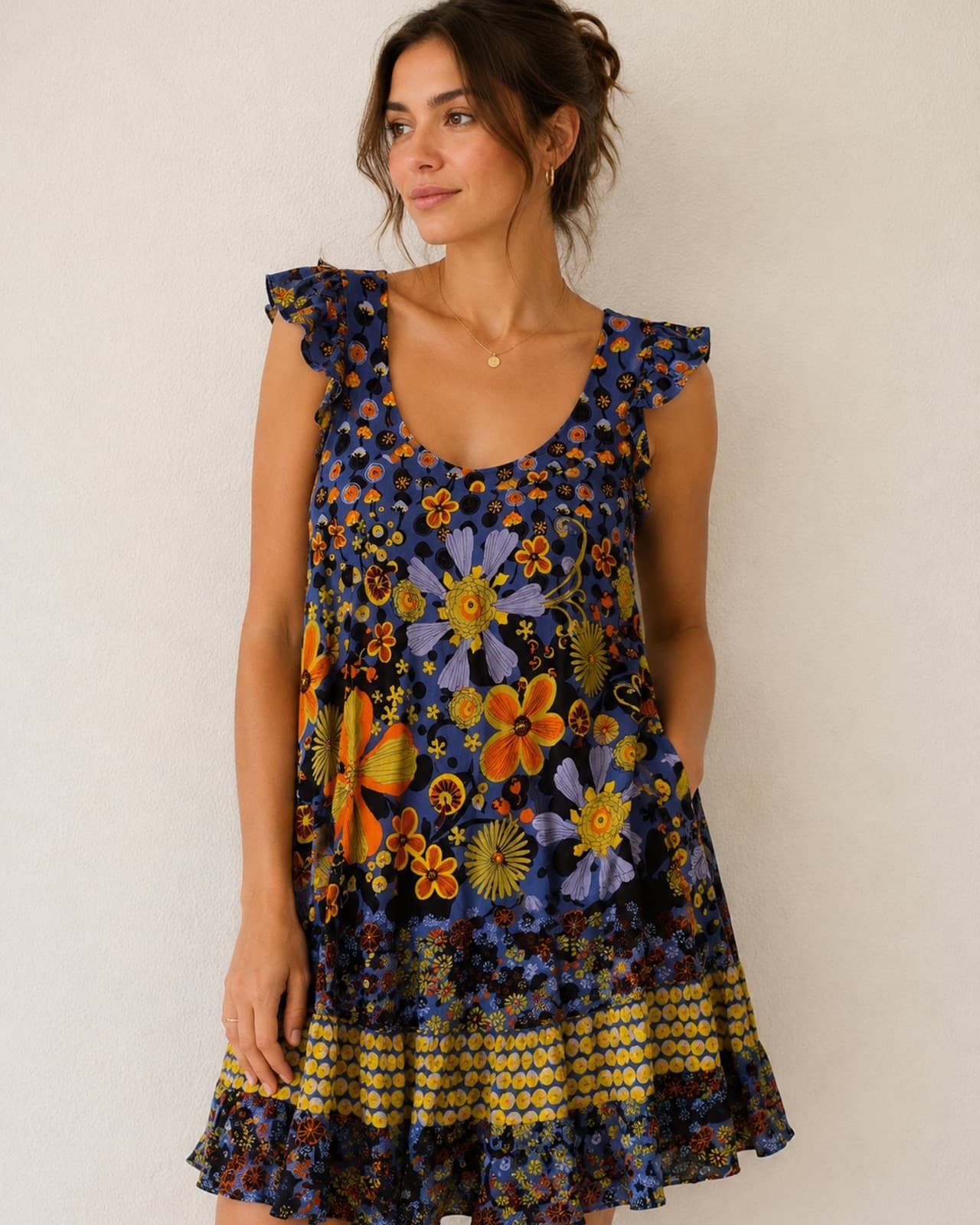 Robe Divina Providencia à imprimé floral rétro – Taille 38 — photo 1