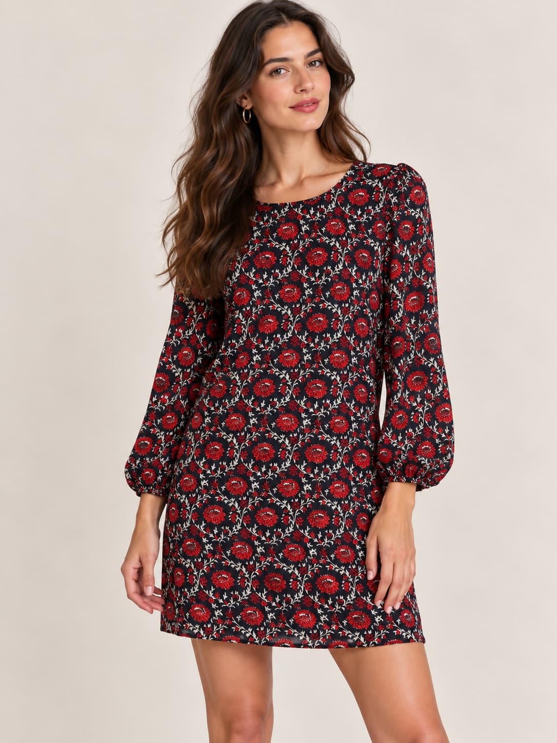 Robe Pepe Jeans fleurie rouge & bleu marine – Taille S — photo 1