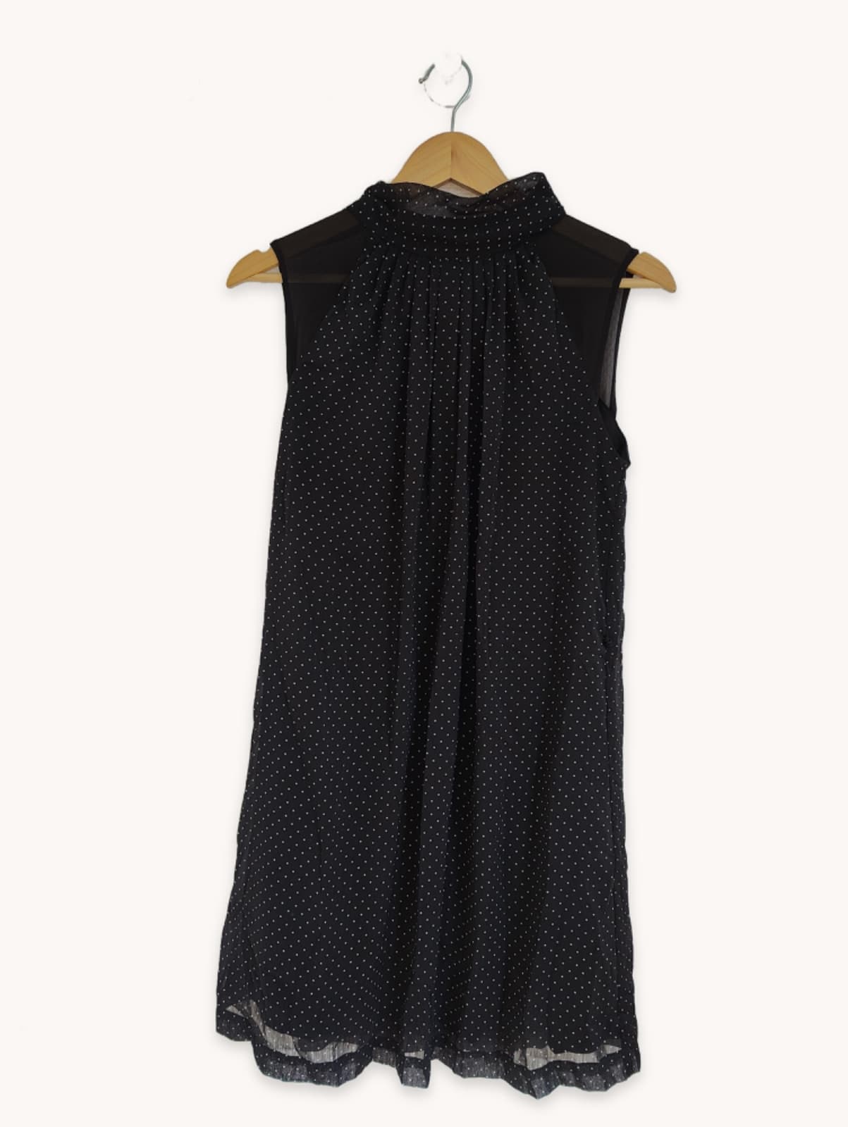 Robe Mango noire à pois – Taille S — photo 2