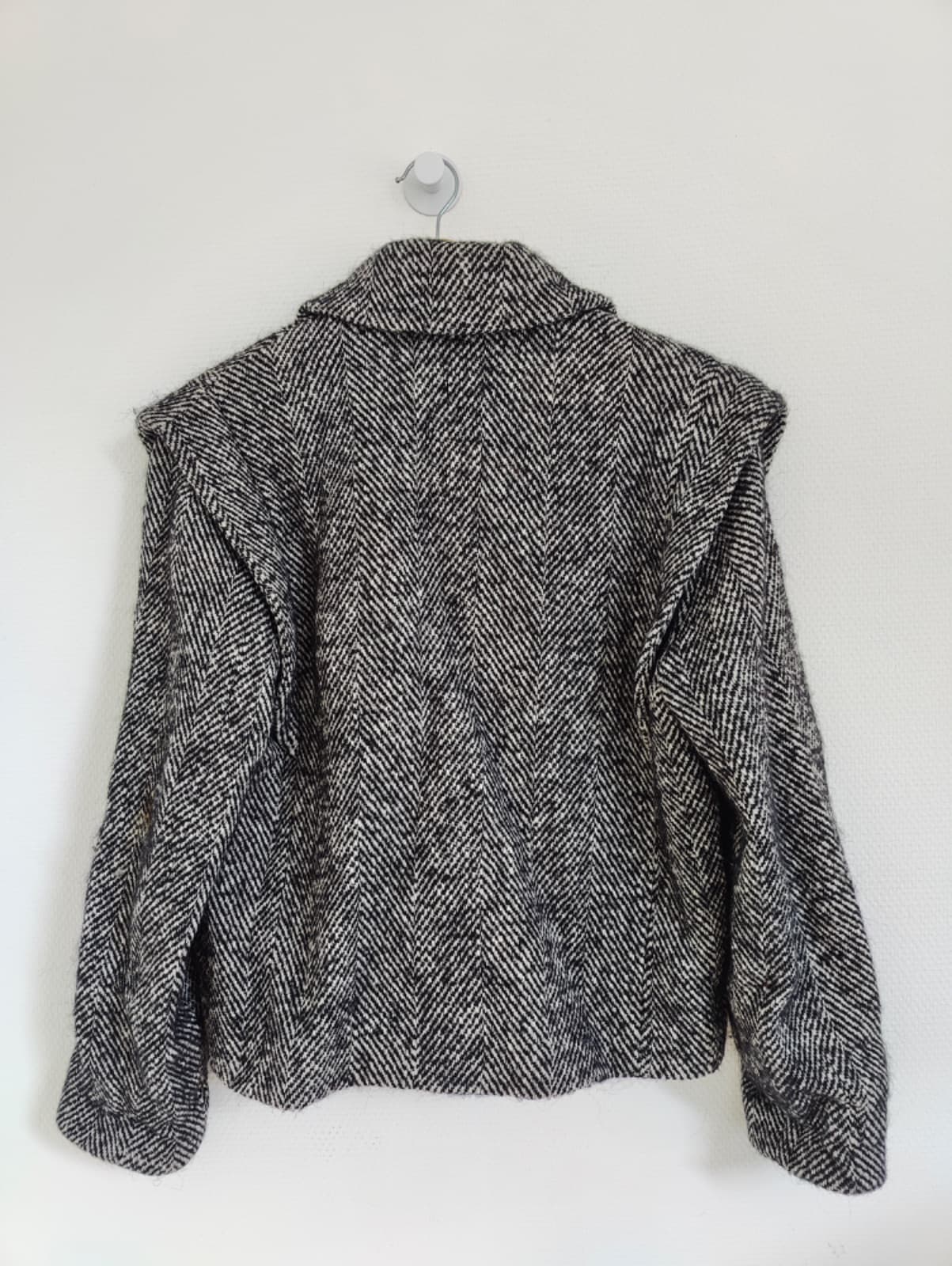 Veste Naf Naf chevrons noir et blanc – Taille 38 — photo 4