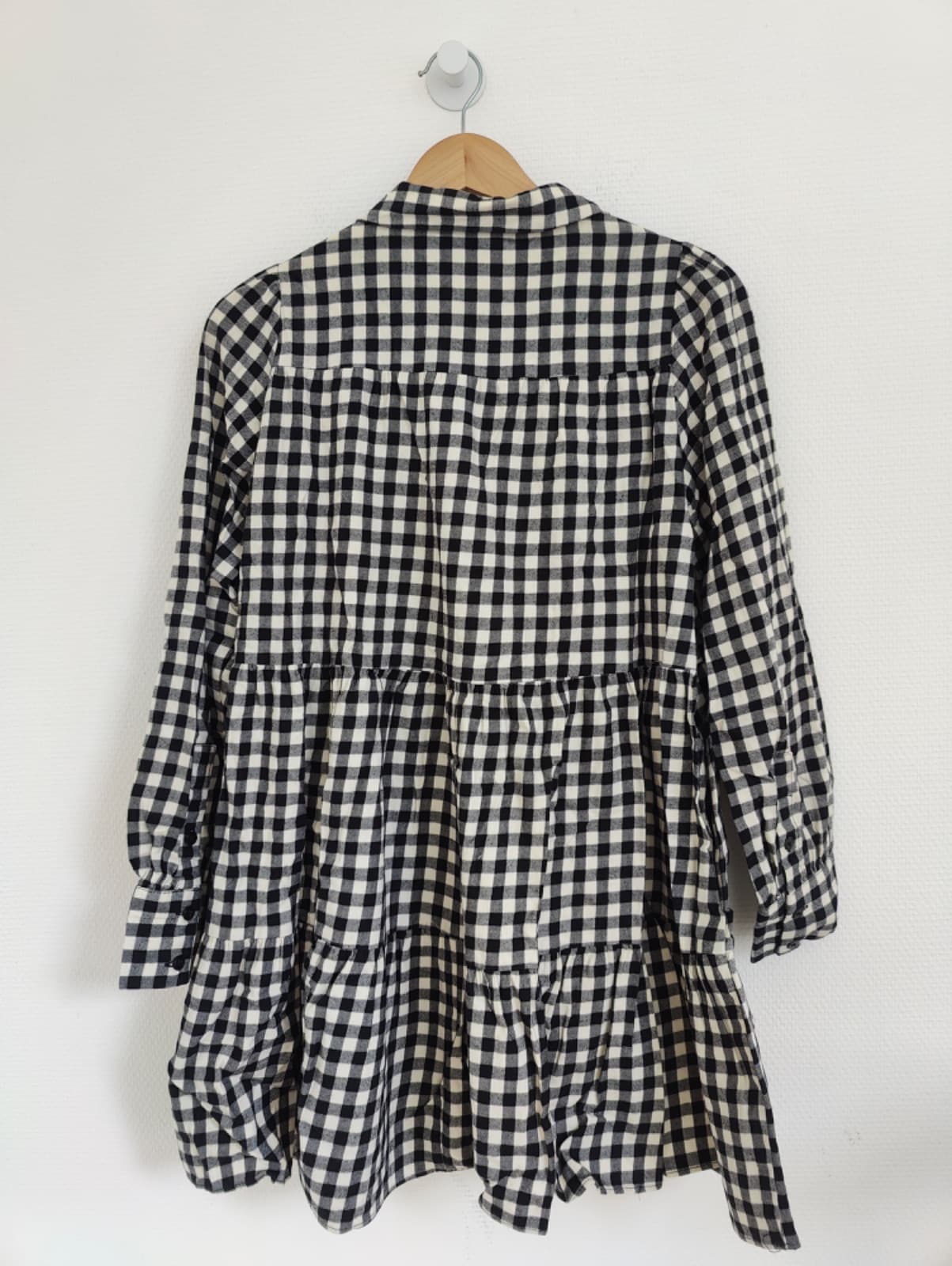 Robe Zara vichy noir et écru – Taille XS — photo 4