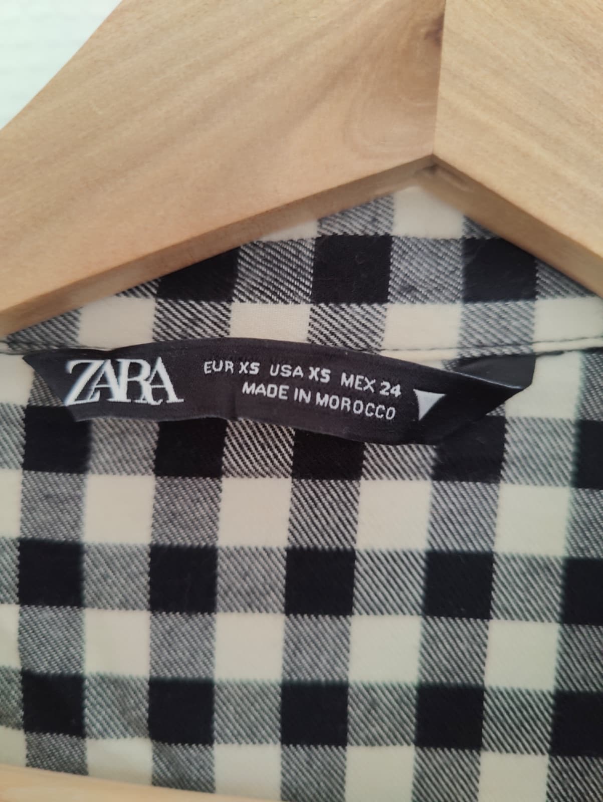 Robe Zara vichy noir et écru – Taille XS — photo 5