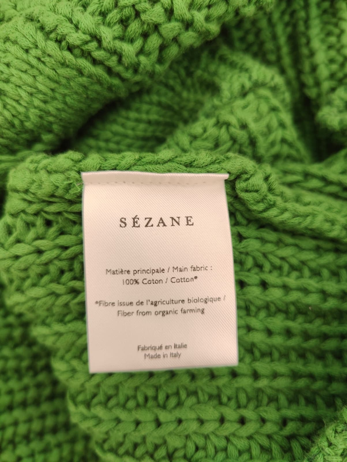 Pull en grosse maille vert Sézane – Taille XXXL — photo 6