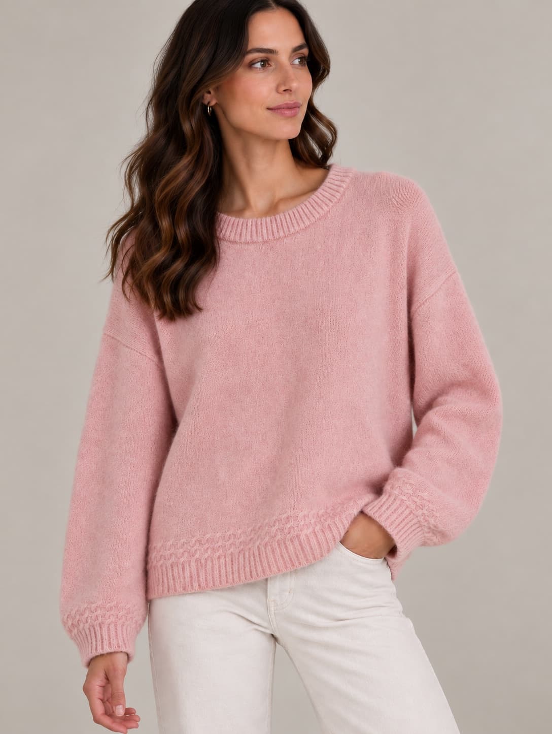 Pull en mohair rose Sézane – Taille L — photo 1