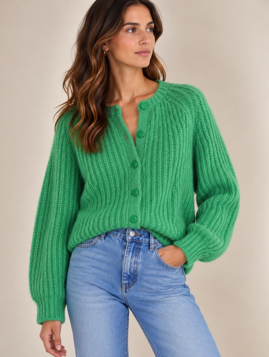Cardigan Émile Sézane Vert – Taille M — photo 1