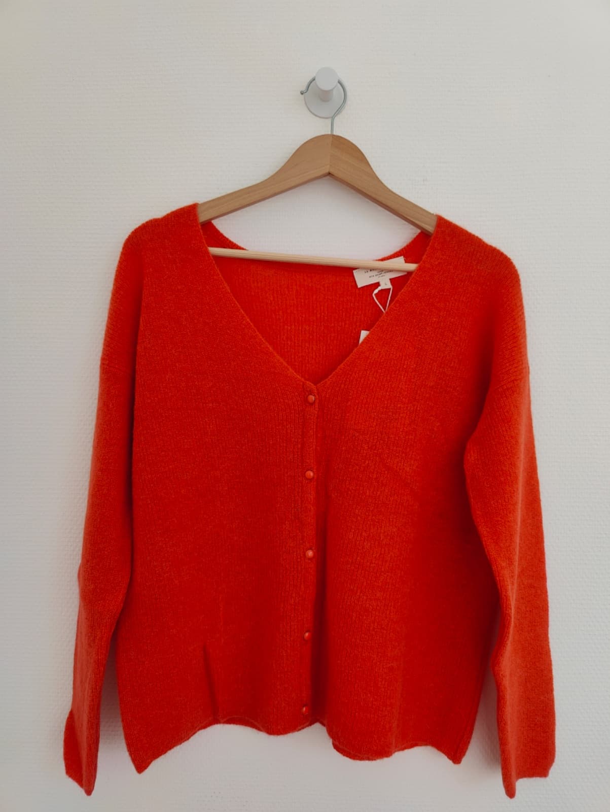 Gilet Sézane en mohair orange – Taille L — photo 2