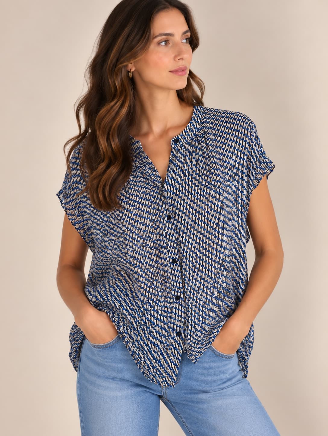 Blouse à imprimé géométrique Promod – Taille M — photo 1