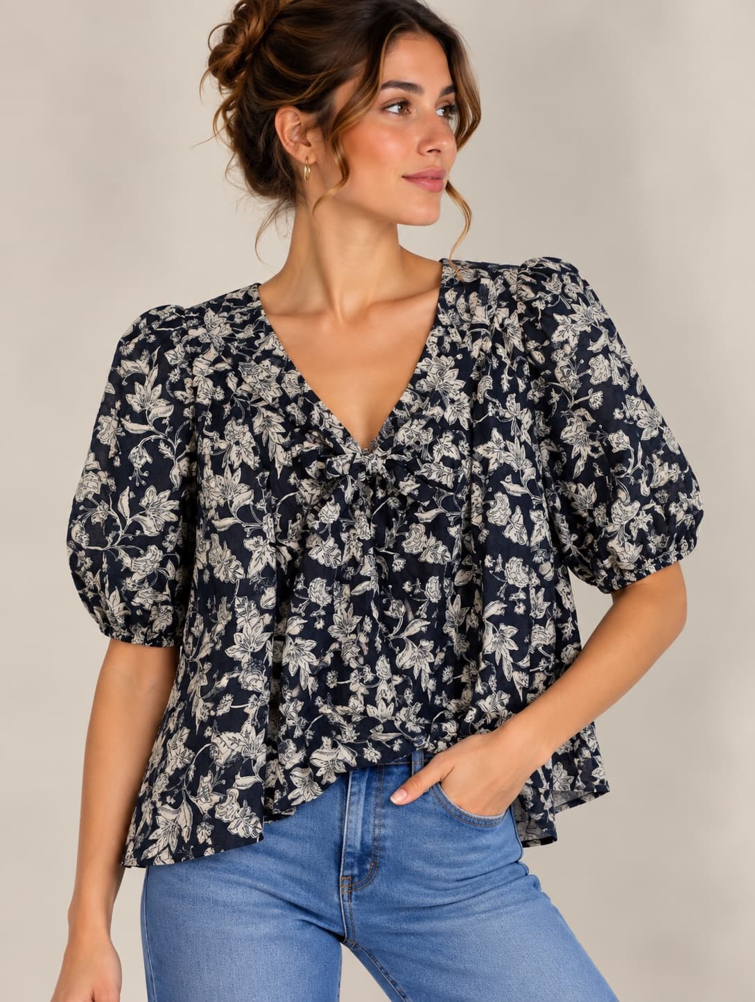 Blouse Mango à imprimé floral – Taille M — photo 1
