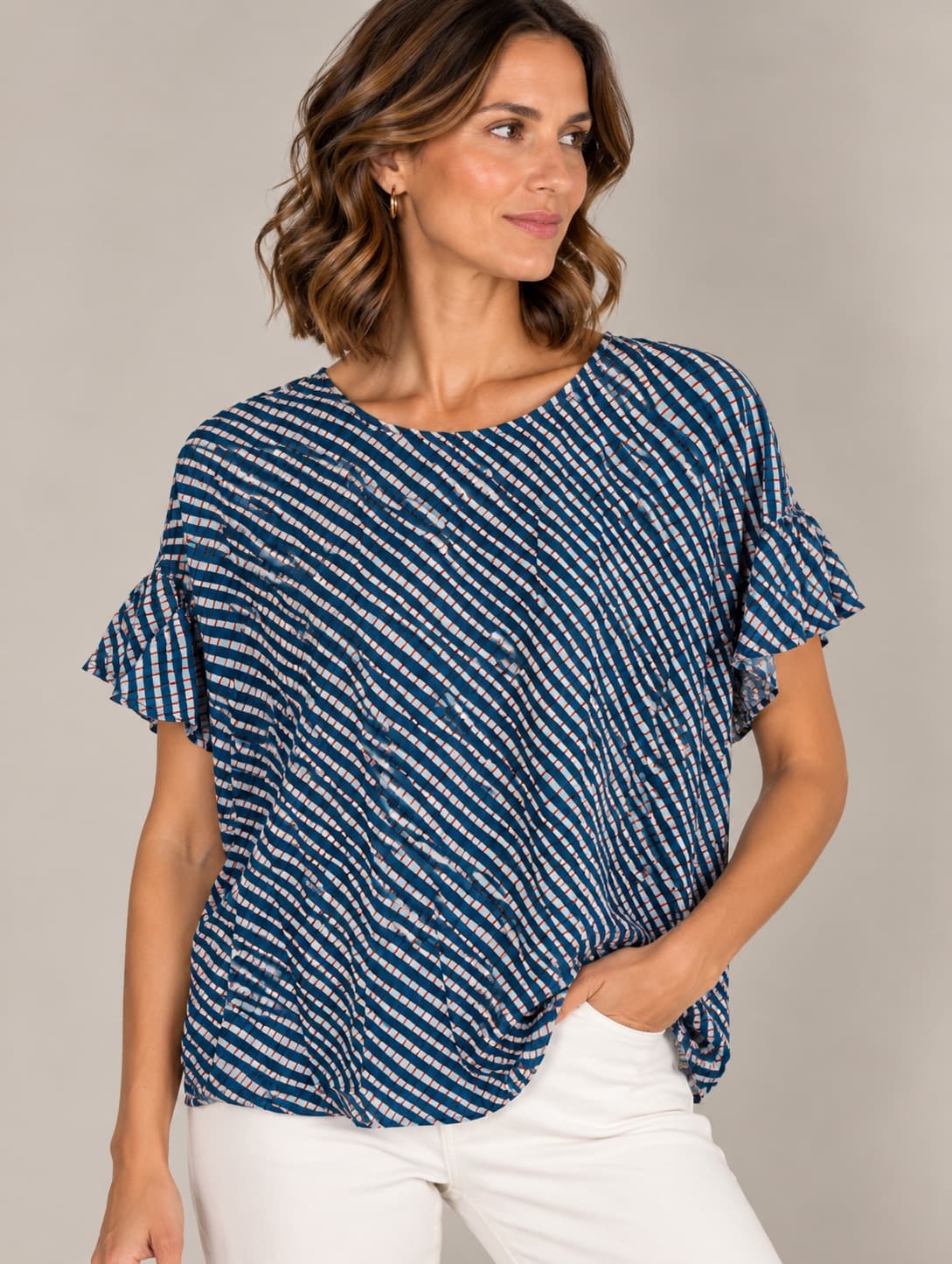 Blouse Benetton à rayures – Taille M — photo 1
