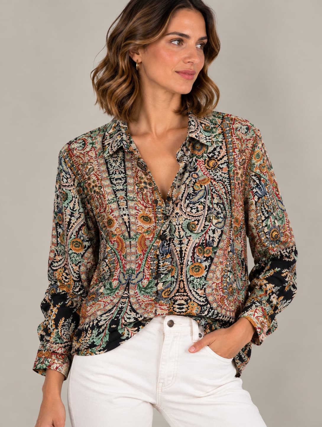 Chemise Nuria Cobo à imprimé paisley – Taille M — photo 1