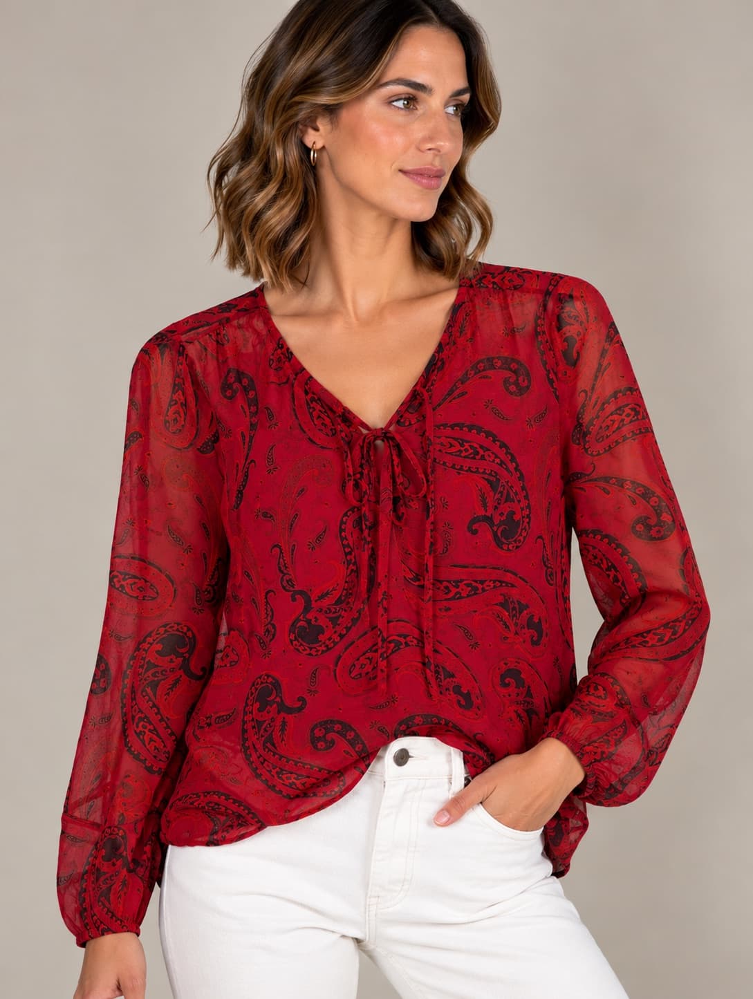 Blouse Mango à imprimé cachemire – Taille S — photo 1