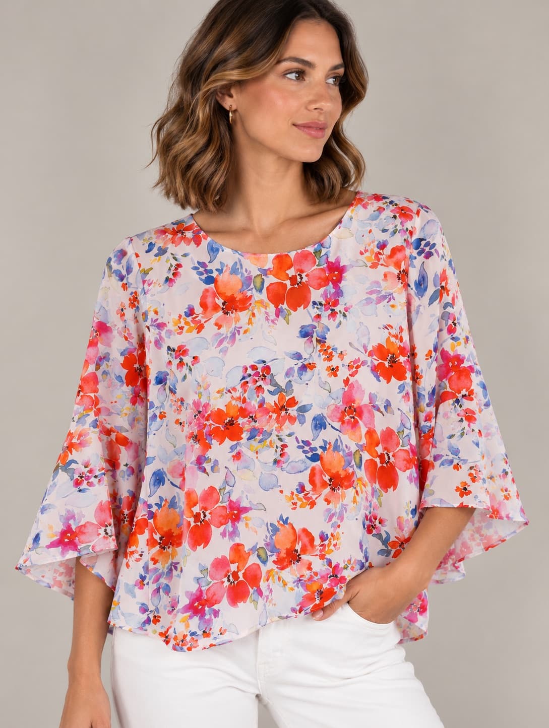 Blouse Molly Bracken à imprimé floral aquarelle – Taille S — photo 1